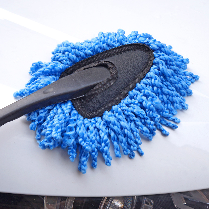 Ultra-soft dust duster for car cleaning mop soft wool wax brush car washing wax mop microfiber small wax brush