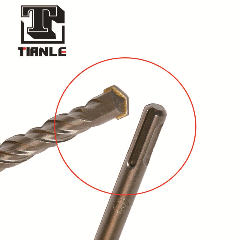 Two-pit, two-groove, round shank, one-word electric hammer drill, through-wall concrete, planting reinforcement, impact drill, carbide hole drill