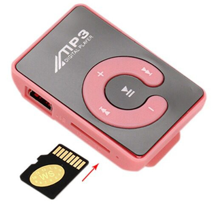 Factory direct supply clip sports MP3 card Clip MP3 no screen C key mirror with memory play wholesale