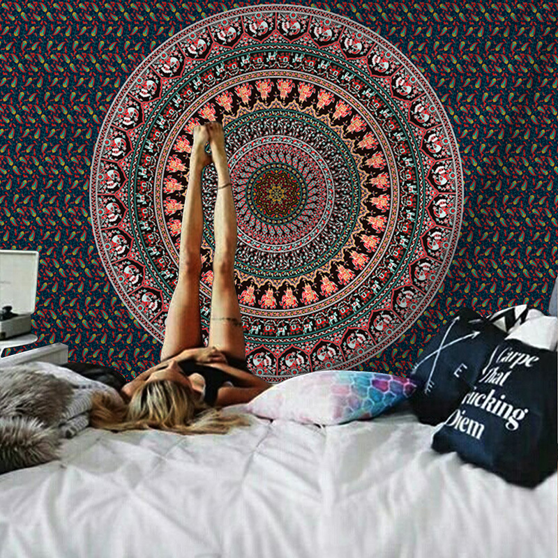 AliExpress foreign trade tapestry India Mandala hanging cloth beach towel cushion dormitory background cloth tablecloth factory direct sales