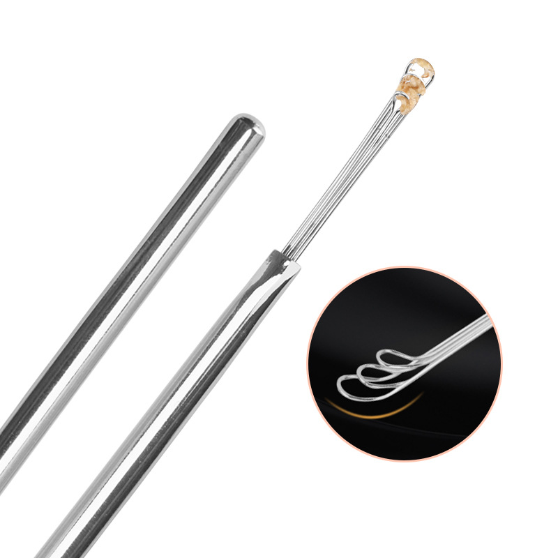 Manufacturer in stock stainless steel three-series ear pick personal cleaning ear pick tool ear pick ear cleaner ear pick