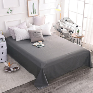 Factory wholesale cotton solid color sheets single jet combed cotton plain cotton single double sheets