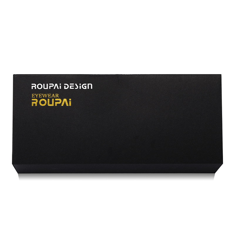 [ROUPAI exquisite new packaging] brand packaging 4-piece glasses leather box