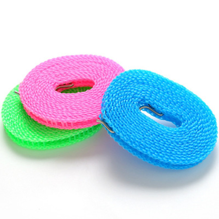 Anti-slip windproof clothesline fence clothesline drying rope 5 meters drying line outdoor travel clothesline home
