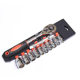 12 pieces suit multi-function auto repair tools ratchet fast socket wrench car vehicle-mounted hardware box combination