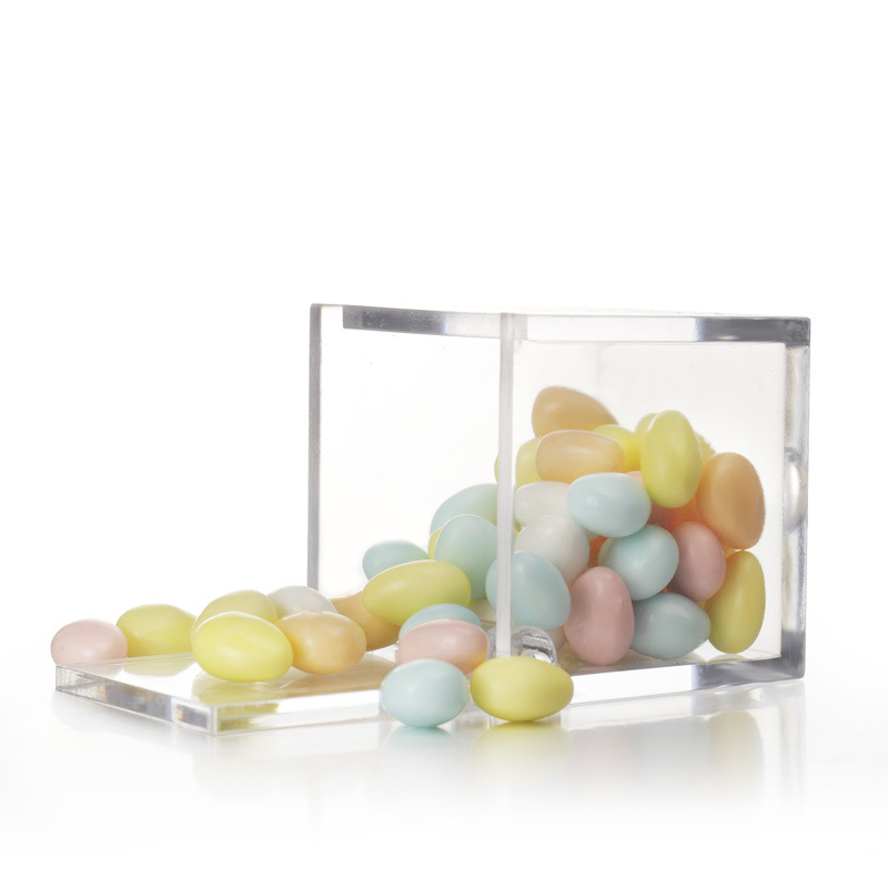 High Transparent Food Grade Square Flip Box Baby Full Moon Back Gift Box Small Storage Box Candy Box Creative