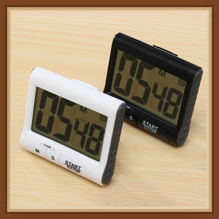 Spot supply electronic timer kitchen cooking 99 points reminder alarm clock with bracket magnetic timer wholesale