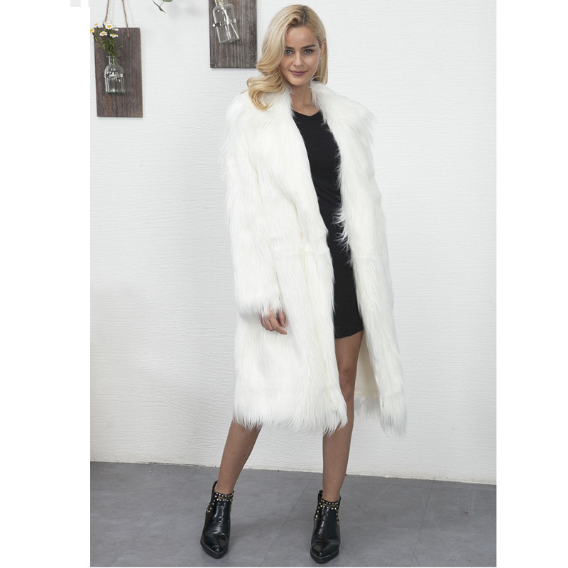 Autumn and Winter New Women's Fur Coat Imitation Fox Fur Long Coat European and American Large Size Fashion Coat Warm