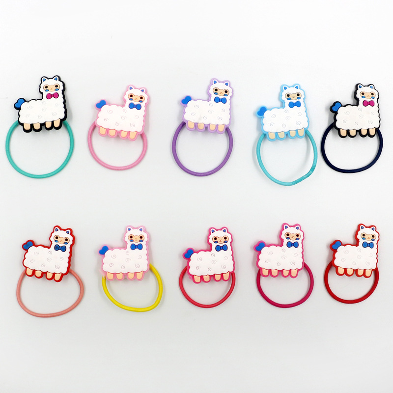 New cross-border children's hair accessories PVC unicorn mermaid Dinosaur Baby rubber band children's hair band girl's head rope
