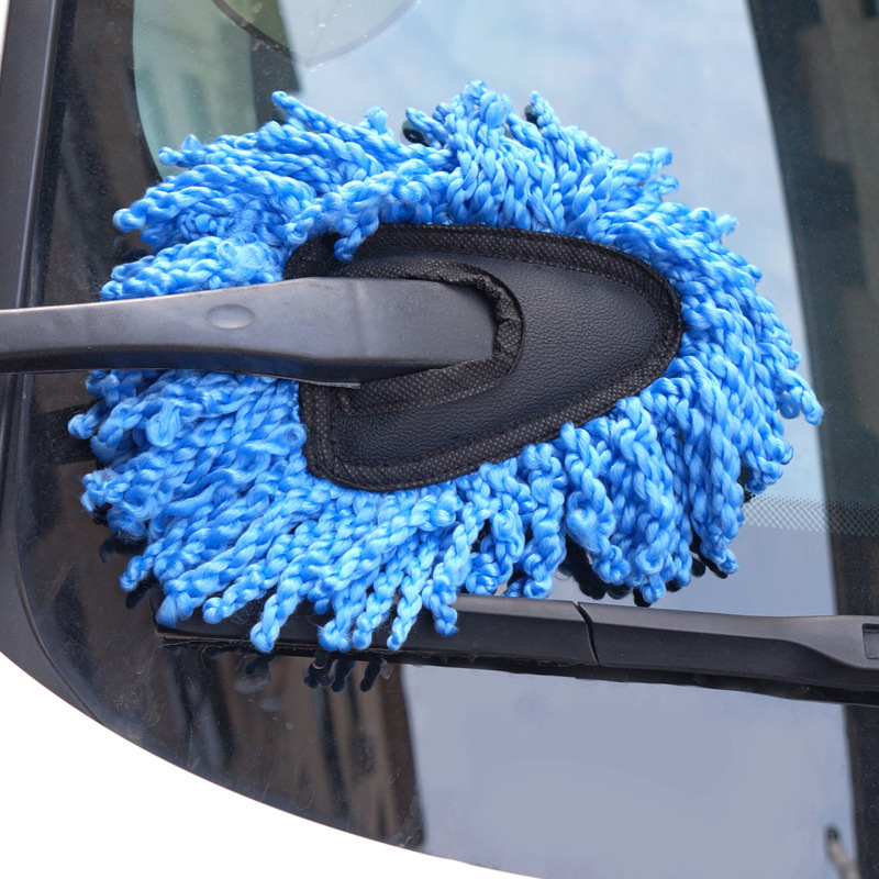 Ultra-soft dust duster for car cleaning mop soft wool wax brush car washing wax mop microfiber small wax brush