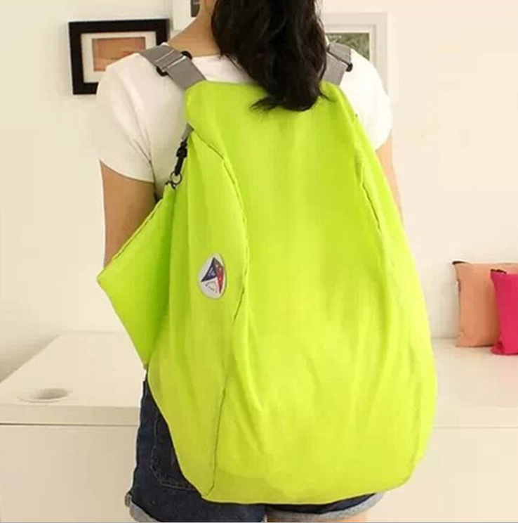 Korean Style Icon Simple Oxford Cloth Travel Foldable Backpack Outdoor Sports Storage Variable Shoulder Bag