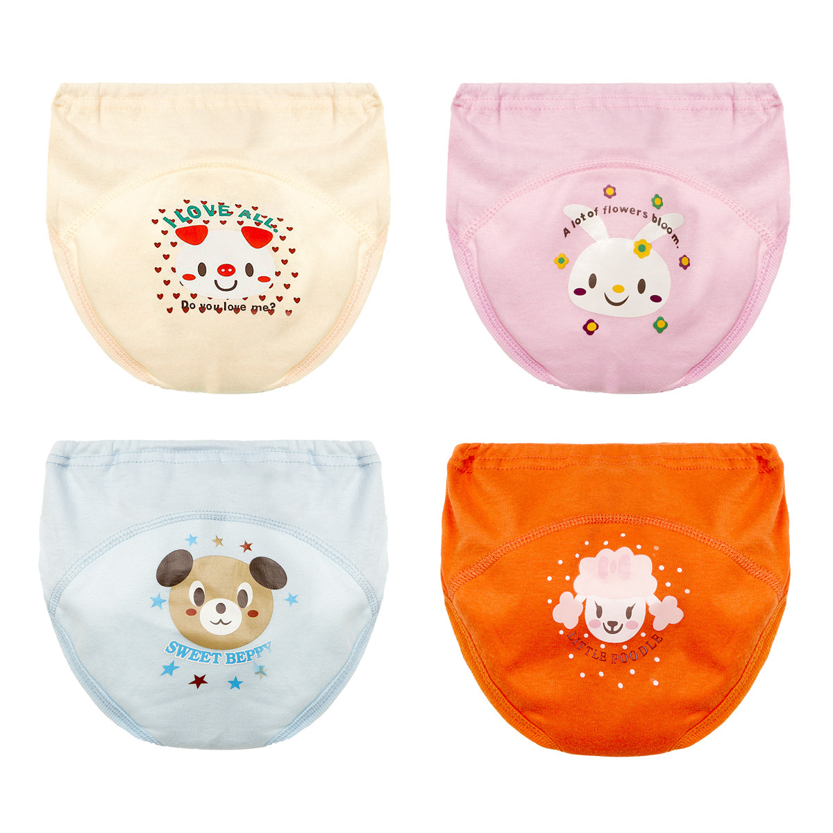 Creative cartoon four-layer learning pants children's training pants baby diaper underwear baby breathable cloth diaper 110a