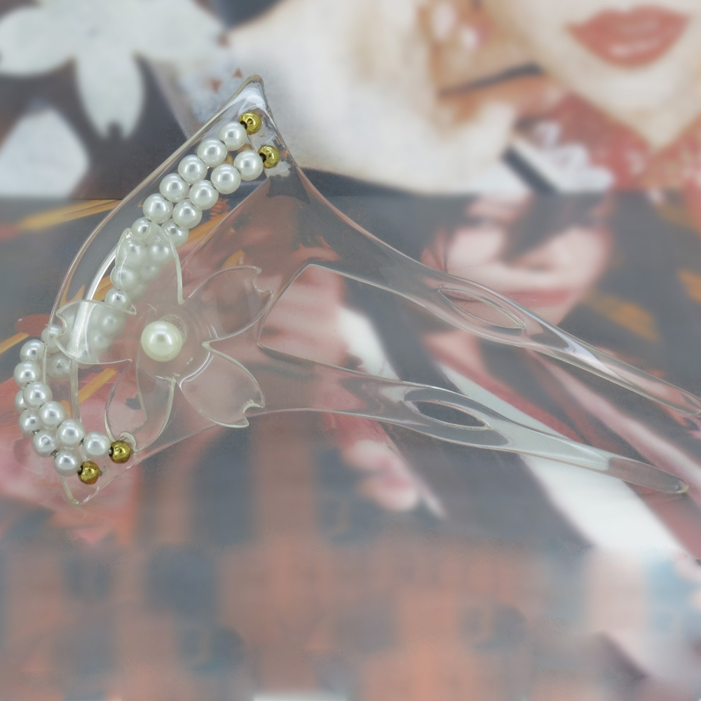 Direct selling antique bridal head ornaments acrylic cherry white flower Pearl classical U-shaped hairpin and wind hairpin