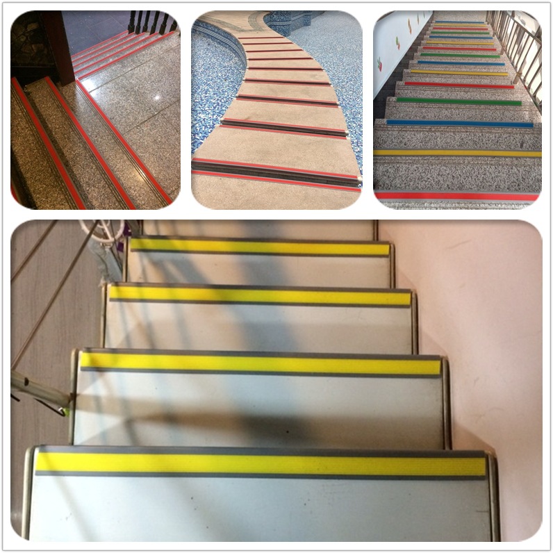 PVC Stair Step Step Anti-Slip Strip Kindergarten Floor Tile Right Angle Wrkup Strip Household Self-Paste Strip
