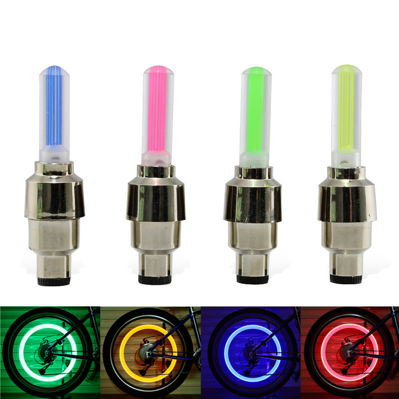 Fluorescent rod type hot wheel valve light nozzle light bicycle light dead flying accessories mountain bike valve light