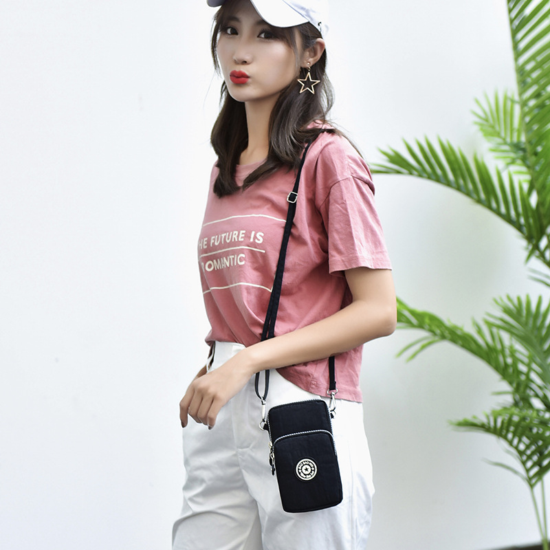 2024 New Korean Mobile Phone Bag Women's Crossbody Bag Hanging Neck Wrist Coin Purse Mini Vertical Bag
