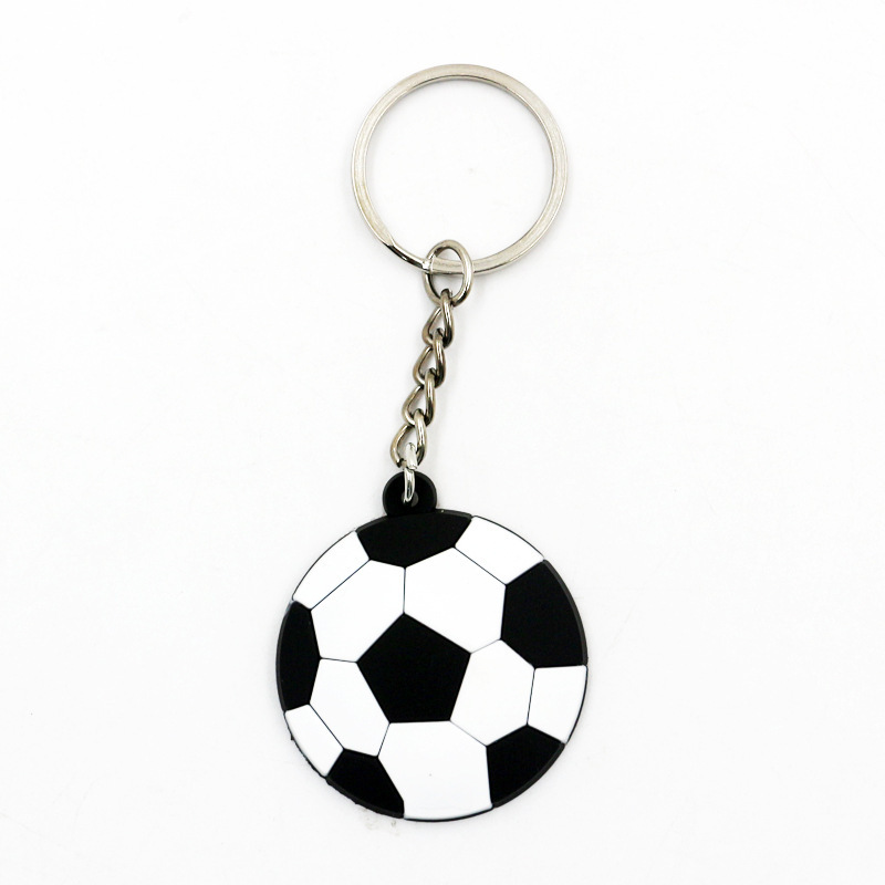 Pvcキーチェーンサッカーバスケットボールバレーボール野球ビーチボールラグビーキーホルダー金属子供ストラップギフト|undefined