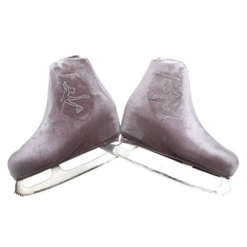 24 Color Professional Figure Skating Shoe Cover Korean Velvet Stretch Roller Skating Shoe Cover for Boys and Girls Export Semicolon 15