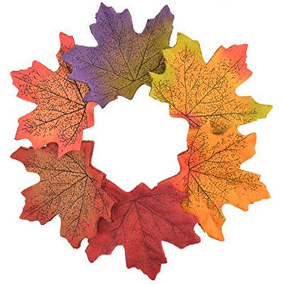 Amazon popular 8cm simulation Maple Leaf, 50 pieces per pack, wedding photo scene props, long-term in stock