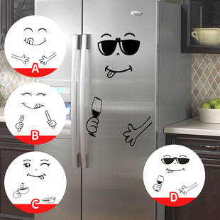 AF2598 foreign trade hot cartoon refrigerator sticker window cabinet kitchen refrigerator decoration sticker