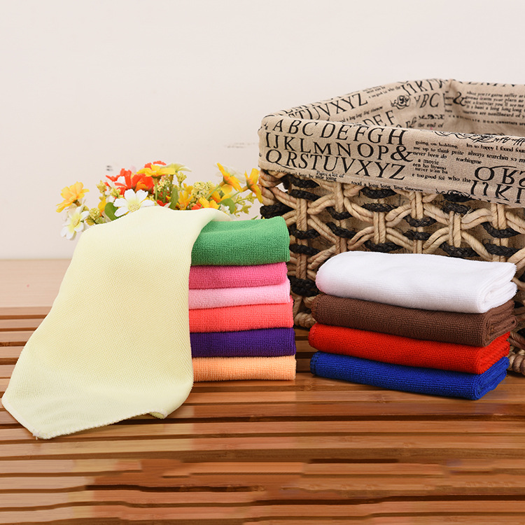 Microfiber absorbent small square towel factory wholesale 25/30 small towel auto supplies wholesale clean square towel