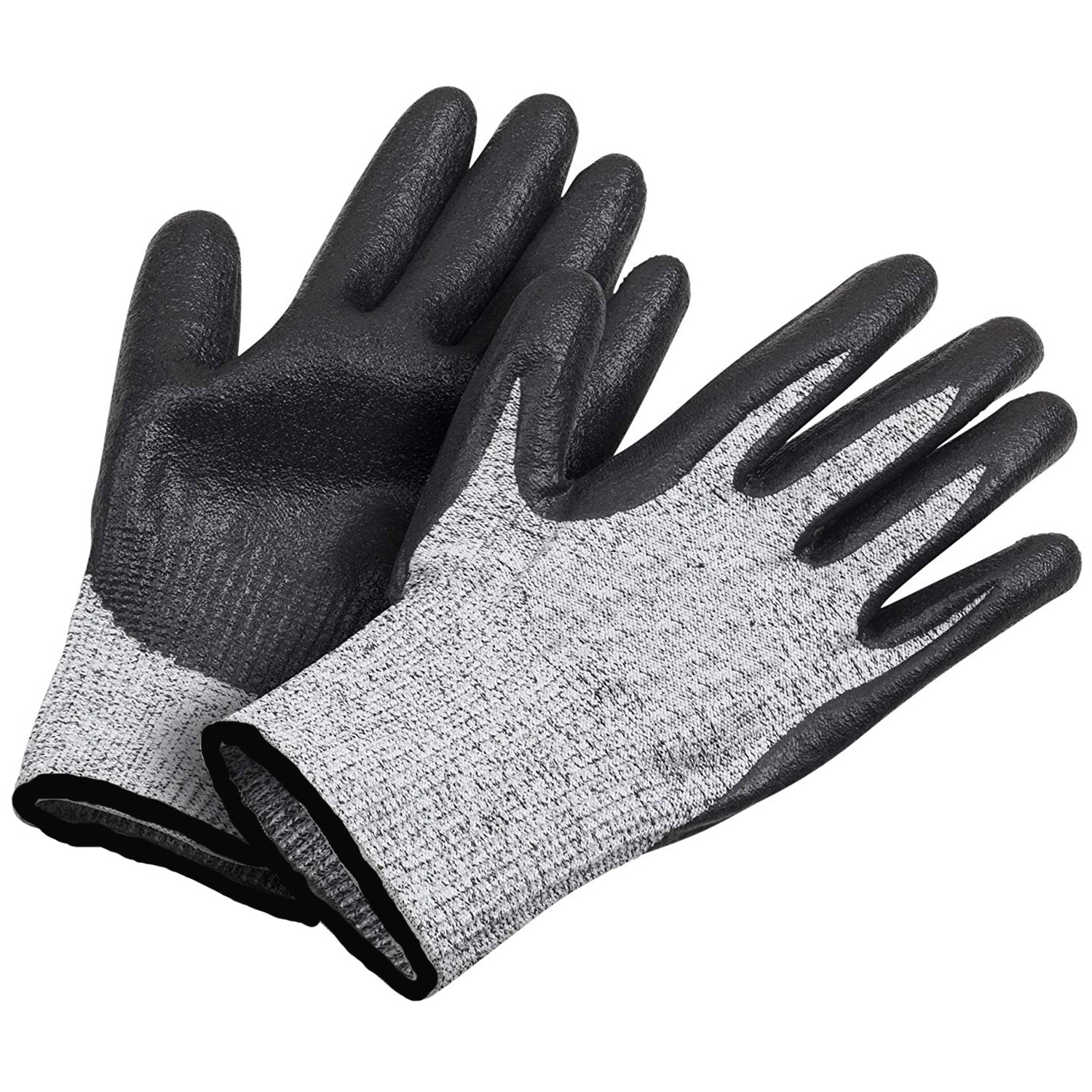 Factory direct supply frosted pleat Grade 5 anti-cutting Ding Qing foaming latex HPPE wear-resistant non-slip gloves