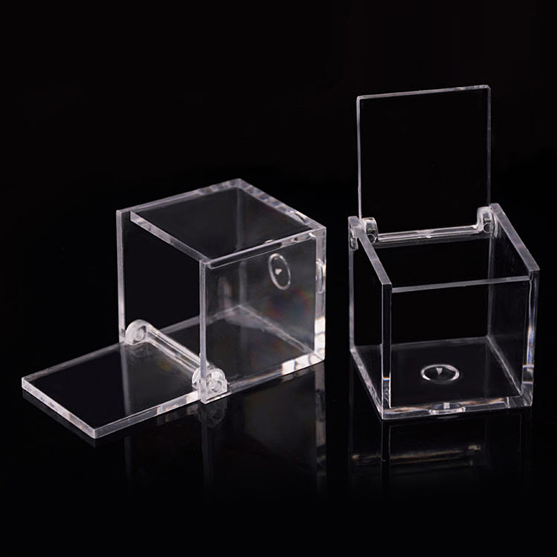 High Transparent Food Grade Square Flip Box Baby Full Moon Back Gift Box Small Storage Box Candy Box Creative
