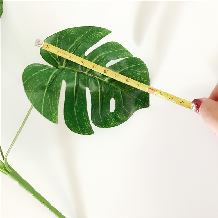 [Spot Supply] 9 Simulated Turtle Leaf Green Glue Bamboo Simulated Plant Wall Matching Simulated Flowers