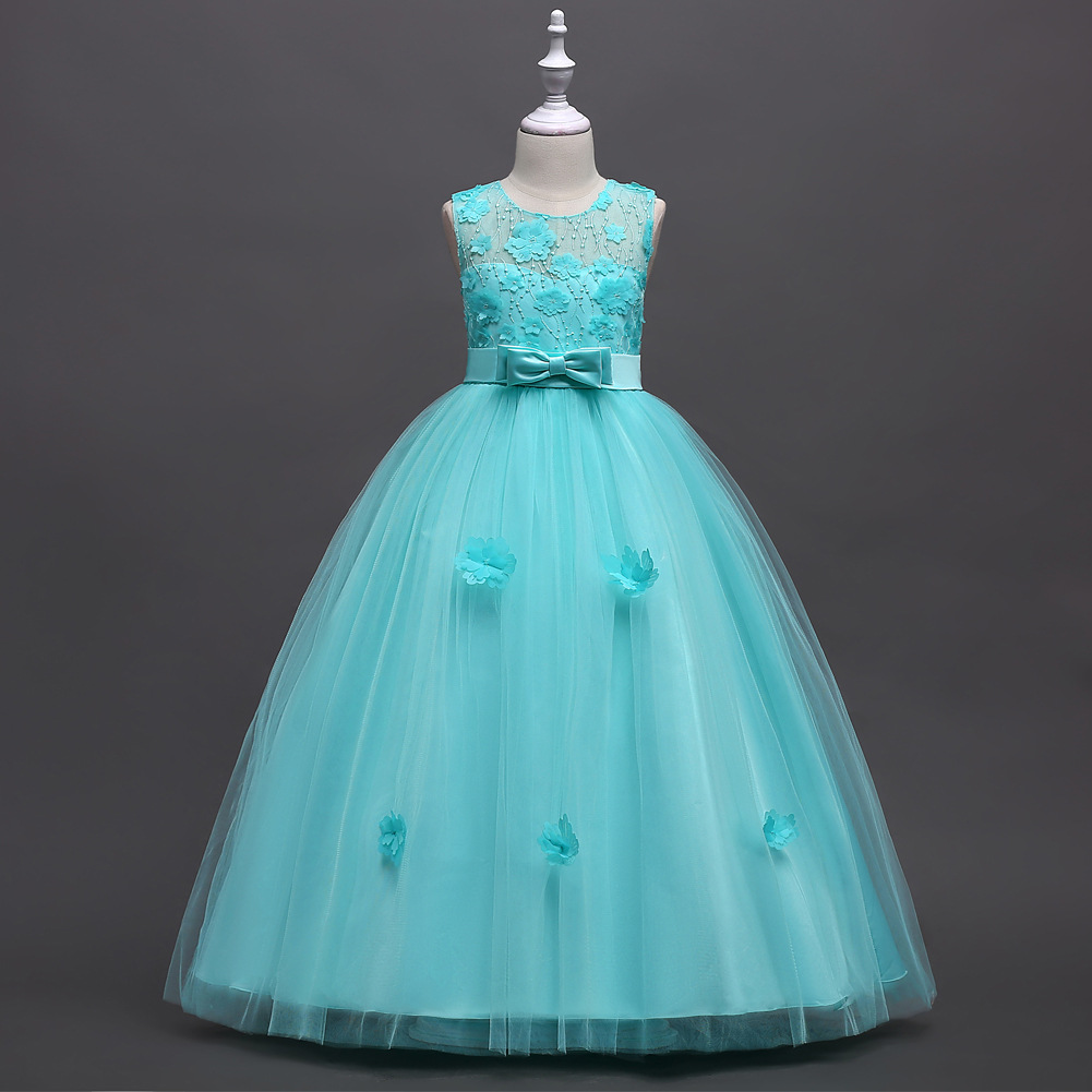 children dress children's dress Princess dress pink gauze girls' evening dress wedding dress catwalk costume