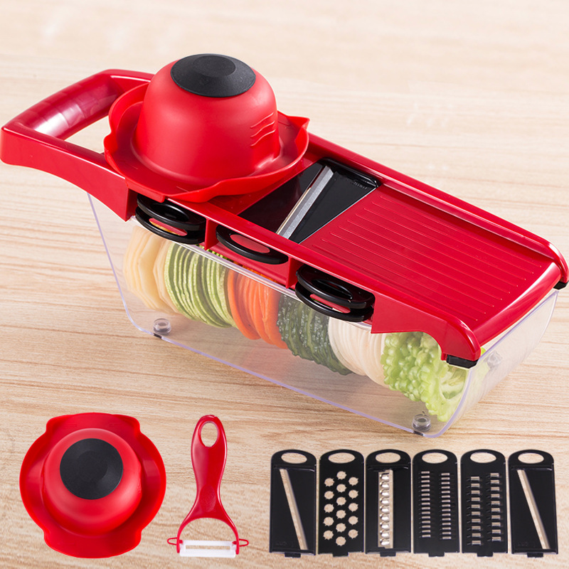 Multi-function vegetable cutter kitchen vegetable cutter shredder slicer grater 10-piece set