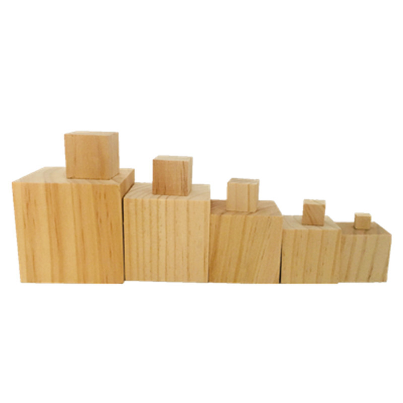 Cubic Pine Wood Block Pine Cubic Small Wood Block Solid Wood Building Block Pine diy Handmade Model Making Material
