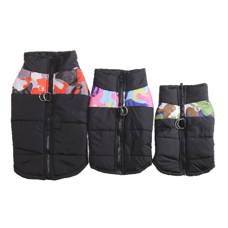 New Cross-border Pet Supplies Autumn/Winter Dog Fleece Jacket with Fleece Lining Thick Warm Vest Skiing Suit Factory Wholesale