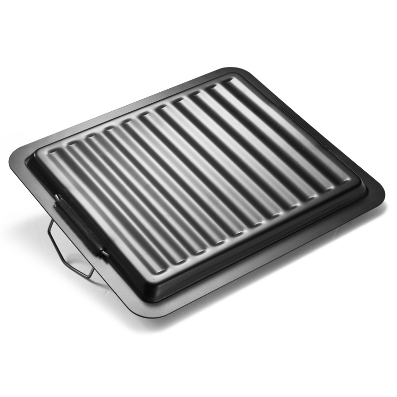 Barbecue non-stick frying pan outdoor charcoal barbecue pan iron plate barbecue tool accessories barbecue oven frying pan manufacturer