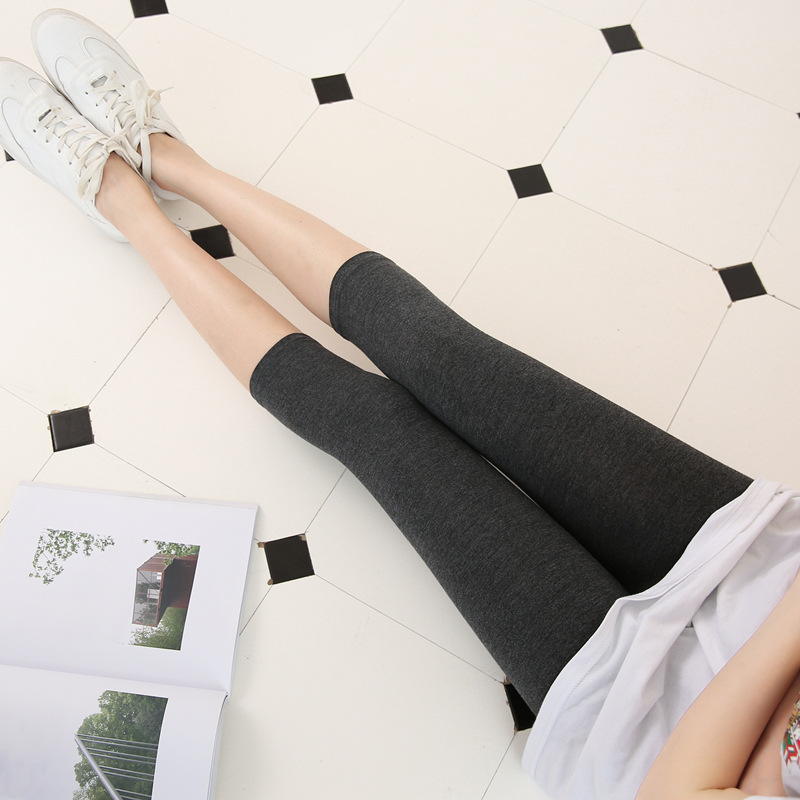 Modal Leggings Thin Women's Outer Wear Ankle-length Pants Spring and Summer Cropped Pants Large Size High Waist Pants for Chubby Girls
