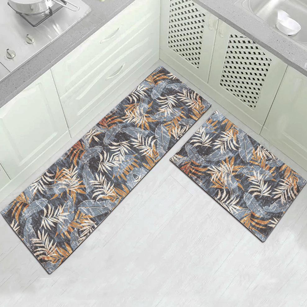 European simple kitchen carpet floor mat household long foot mat living room bathroom bathroom door mat can be customized wholesale