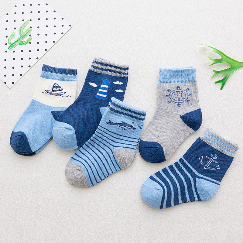 New children's socks cotton thick autumn and winter socks explosion cartoon jacquard breathable cute children's socks factory wholesale