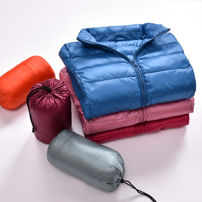 2022 new lightweight down jacket women's short Korean-style stand collar autumn and winter ladies plus size women's coat factory wholesale