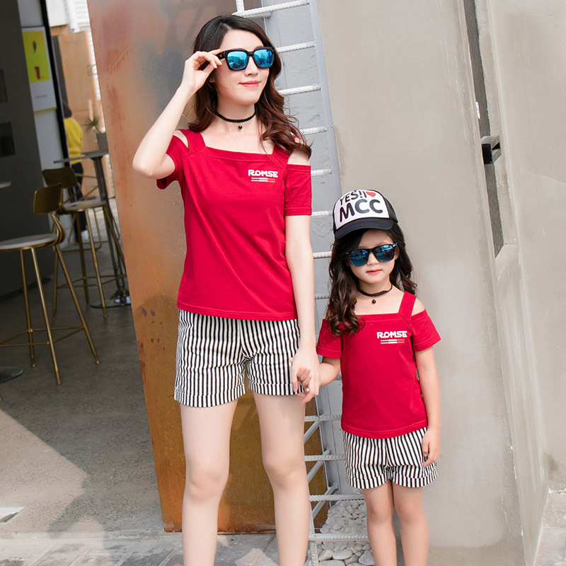 Cross-border supply Korean fashion brand parent-child clothes summer short sleeve powerful merchants source factory goods one-piece delivery
