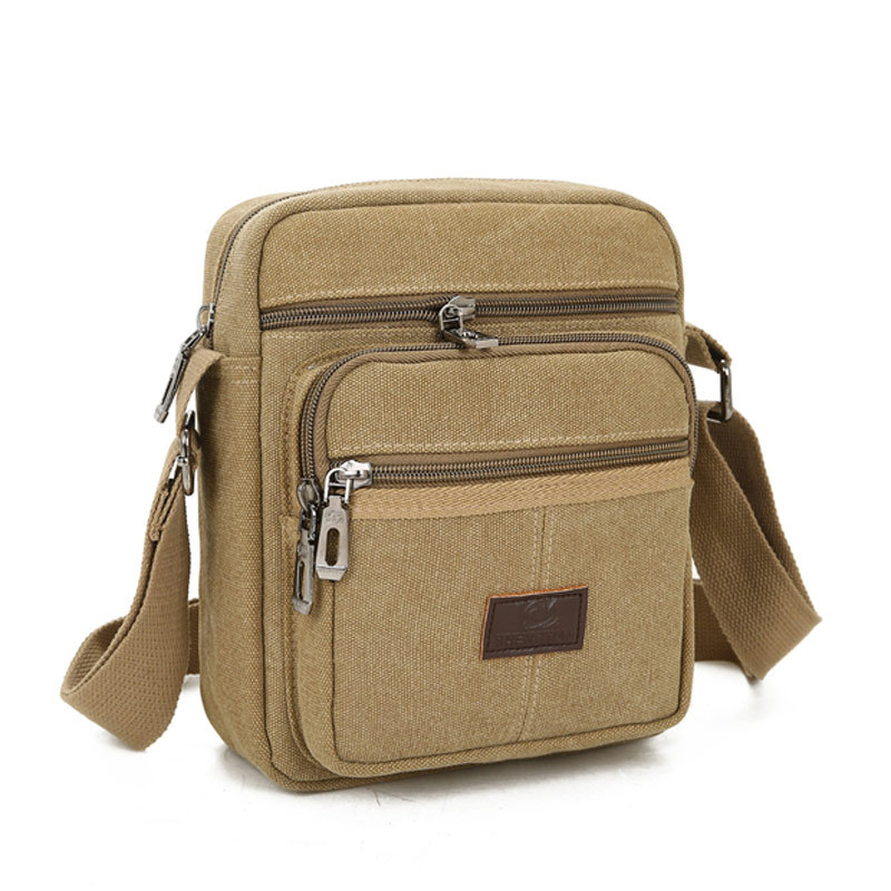 New Canvas Casual Shoulder Bag Men's Crossbody Sports Backpack Casual Small Bag Briefcase Business Collection Wallet Men