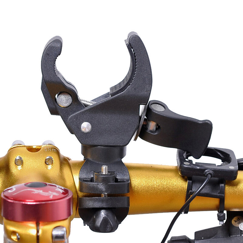 Mountain bike headlight lamp holder factory wholesale strong flashlight holder 360 degree rotating universal lamp clip