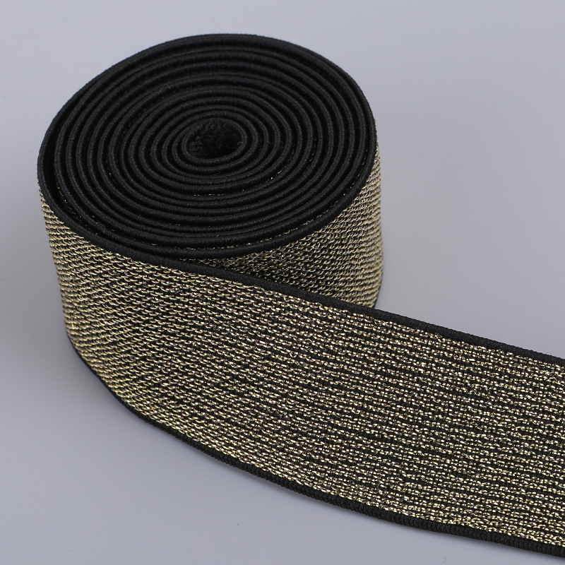 Yongjin supply 2-5cm gold and silver onion elastic band bright silk elastic band waistband elastic band Yiwu factory price