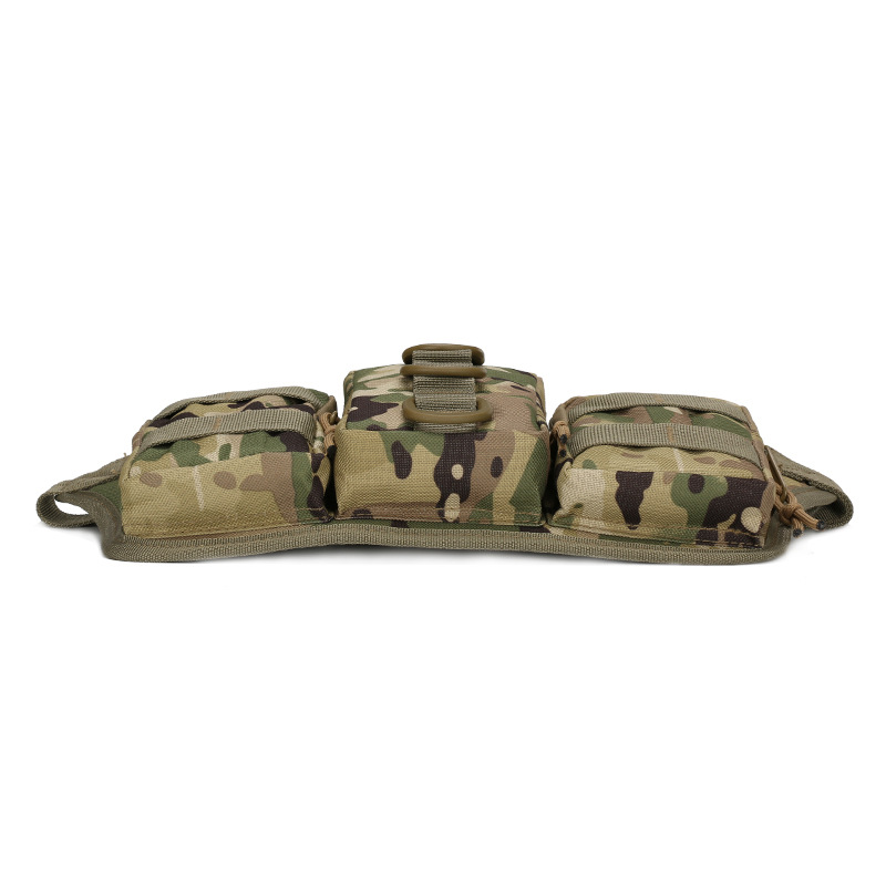 Spot supply triple small waist bag adventure camouflage bag functional waist bag outdoor small waterproof mountaineering cycling bag