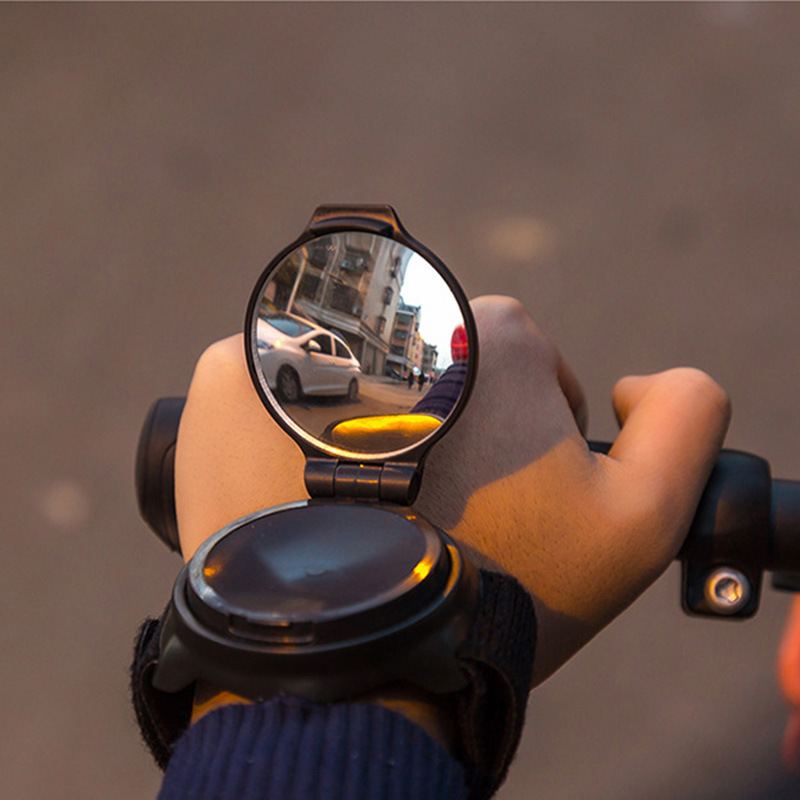 New supply hot-selling bicycle rearview mirror with wrist strap arm can rotate 360 degree mirror