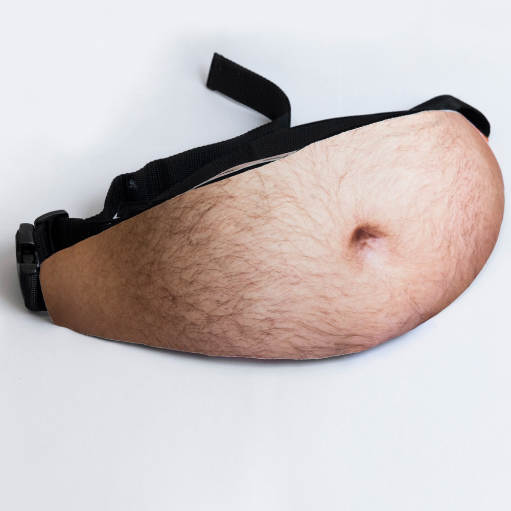 Outdoor Sports Dadbagw Creative Big Belly Waist Bag Fake Belly Waist Bag Beer Belly Waist Bag Change