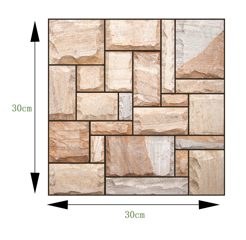 Cross-border explosions 3D stereo tile stickers anti-collision stickers PVC wall stickers ten pieces