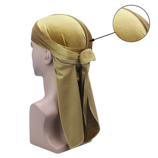 Velvet long tail pirate hat Muslim turban hat toad hat durag
