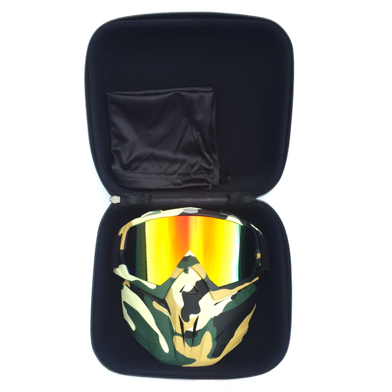 Factory in stock new color detachable glasses European and American style motorcycle goggles ski goggles racing goggles