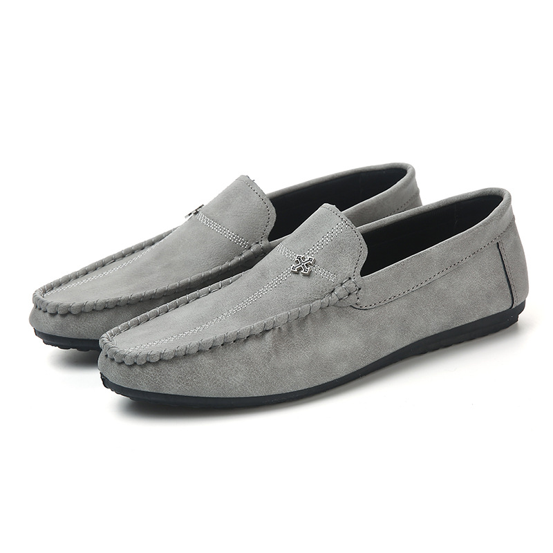 Men's bean shoes soft soft soles youth everything with lazy shoes loafers_voghion.com