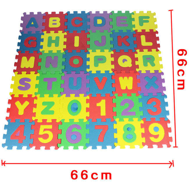 泡パズルマット番号文字ベビークロールパッド子供知育玩具頭の体操ノンスリップ耐久性のある床プレイマット|undefined