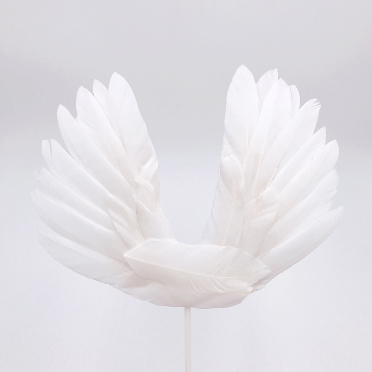 Romantic beautiful angel wings cake decoration feather cake card wedding party dessert table dessert table